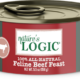 Nature's Logic Feline Beef Feast canned, wet cat food.