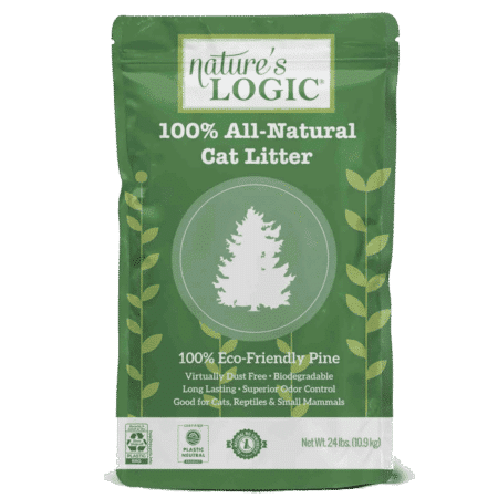 Front of Nature's Logic 100% All Natural Pine Cat Litter.