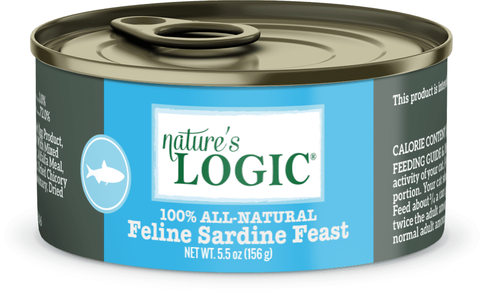 Nature's Logic Feline Sardine Feast canned, wet cat food.