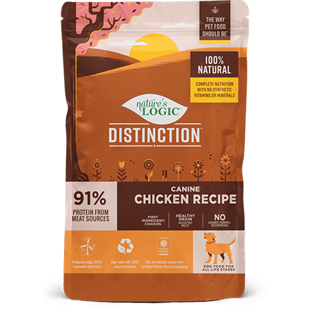 Nature's Logic Distinction Canine Chicken Recipe dry dog food kibble.