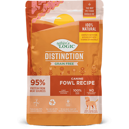 Nature's Logic Distinction Grain Free Fowl Recipe bag.