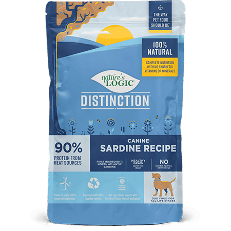 Nature's Logic Distinction Canine Sardine Recipe bag.