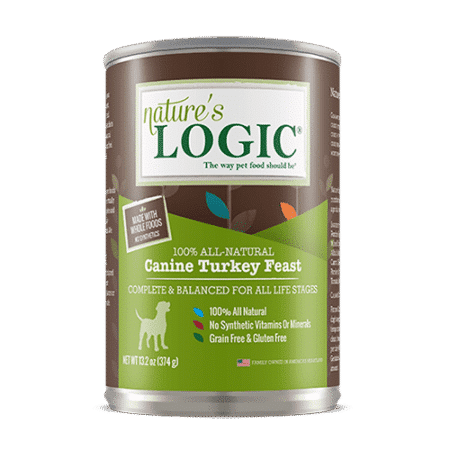 Canine Turkey Feast canned wet dog food from Nature's Logic.