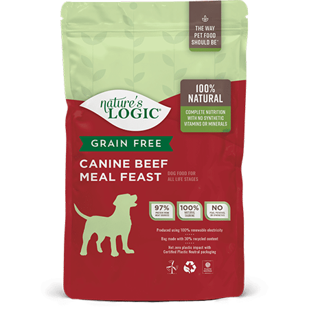 Nature's Logic Distinction Canine Beef Recipe bag.